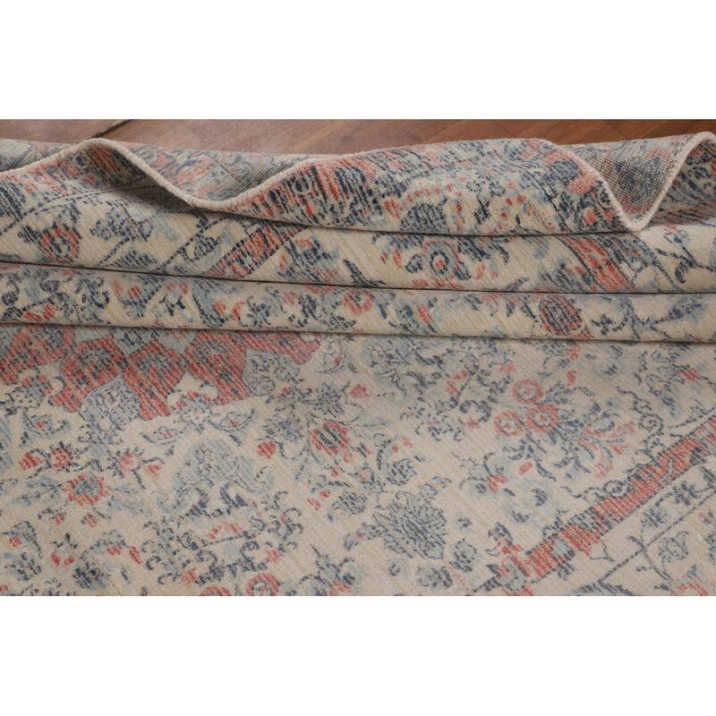 Floral Abstract Oriental Area Rug Hand-Knotted Wool Carpet - 5'3"x 7'6"