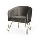 preview thumbnail 17 of 31, Grelton Modern Glam Velvet Club Chair with Hairpin Legs by Christopher Knight Home - 27.50" L x 24.50" W x 31.00" H