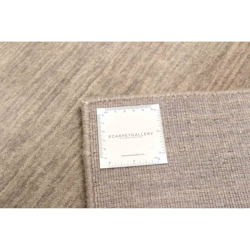 ECARPETGALLERY Hand Loomed Kashkuli Gabbeh Grey Wool Rug - 2'7 x 7'6