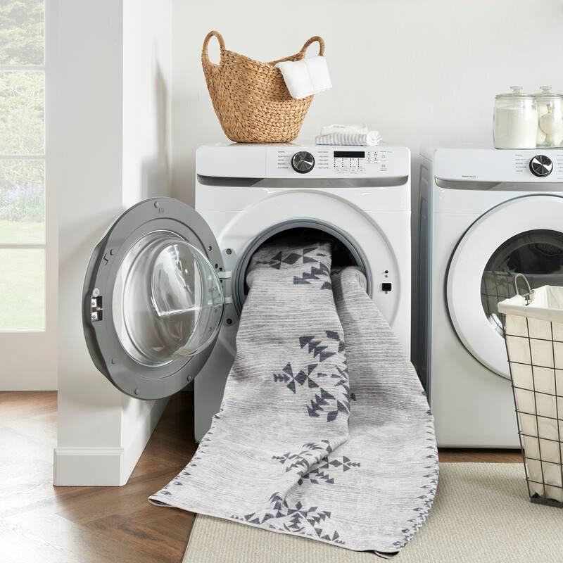 New Concept Washables Machine Washable Series 1 Indoor only Geometric Area Rug