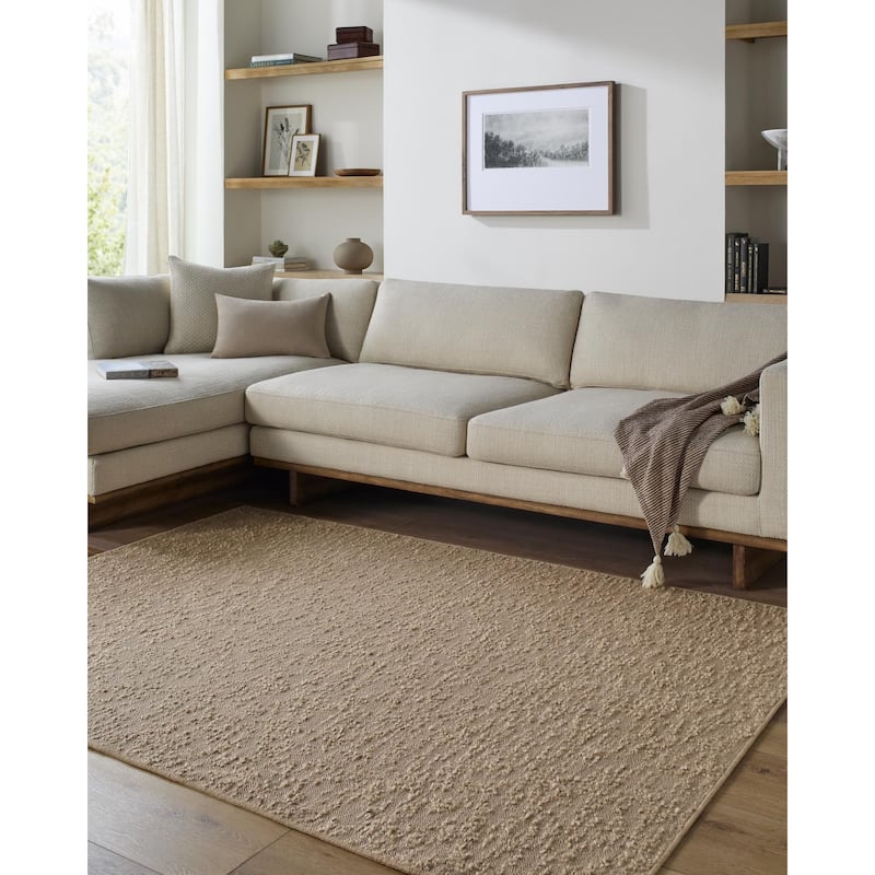 Livabliss Lush Farmhouse Area Rug - Tan - 27" x 45"
