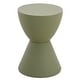 preview thumbnail 51 of 143, Boyd Round Side Table with Ribbed Design Base - Accent Hourglass End Table with Removable Lid for Living Room & Bedroom Olive Green