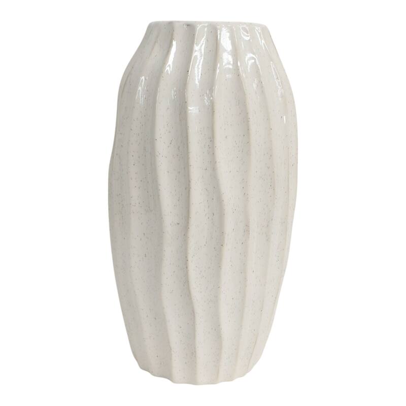 Ceramic Decorative Vase Tall Flower Sculpted Inspired Design