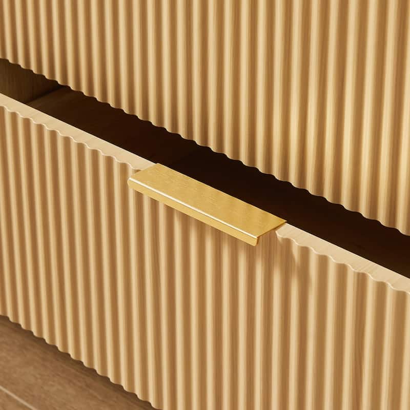 6-Drawer Bedroom Dresser with Wavy Fronts