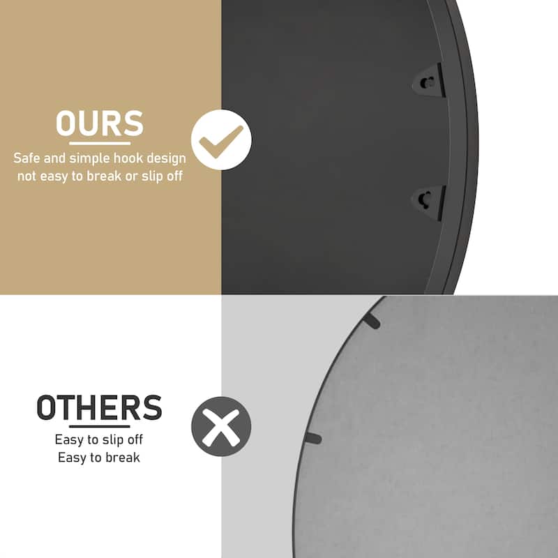Modern Wall Mirrors, Oval Mirror with Stainless Steel Framed, Bathroom Mirror with Round Corner, Vanity Mirror Accent Mirror