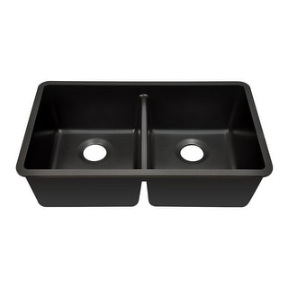 32 Inch Lexicon Platinum Quartz Composite Drop-in Undermount Galaxy Black - 19" W x 32" L x 9.75" H