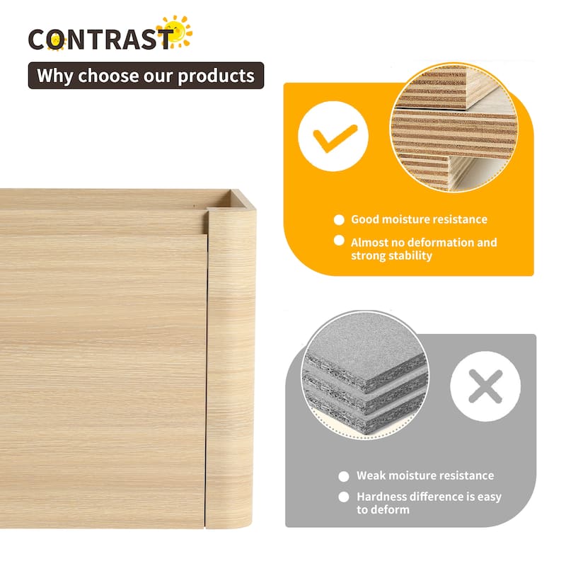 Beingnext 24''/28''/36''/40''/60''/68'' Floating Bathroom Vanity with Sink, Wall Mounted Bathroom Vanity with Soft Close Door