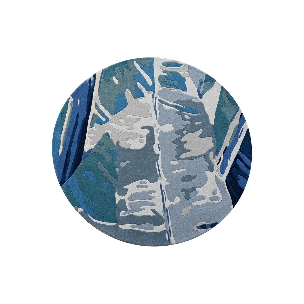 Domani Saunt Hand Tufted Wool Abstract Coastal Area Rug