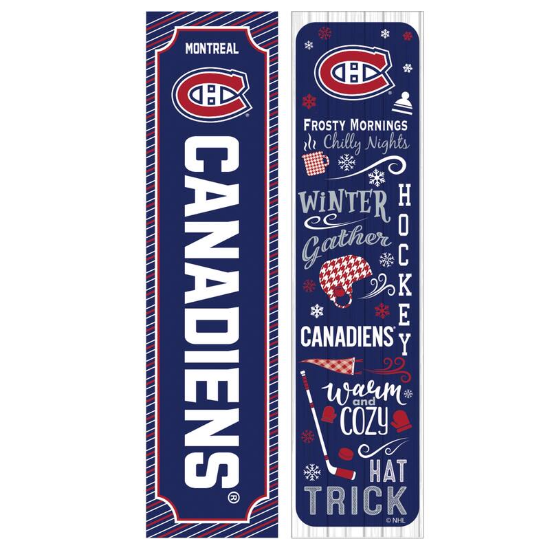 47" Double Sided Seasonal Porch Leaner, Montreal Canadiens - 47" x 11.25"