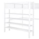 preview thumbnail 35 of 34, Full Size Metal Loft Bed with 4-Tier Shelves and Storage, Black