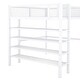 preview thumbnail 8 of 7, Full Size Metal Loft Bed with 4-Tier Shelves and Storage, White