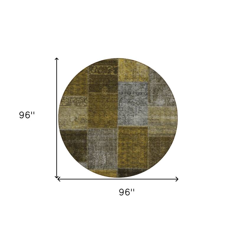 HomeRoots Patchwork Transitional Rectangle Outdoor Rug