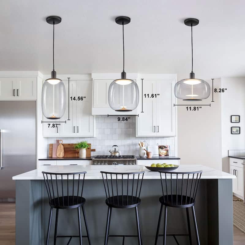 1 Light Clear Plastic Linear Magnetic LED Strip Pendant Lighting