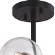 preview thumbnail 10 of 10, Orbit Sputnik Bronze Industrial Semi-flush Ceiling Light Fixture