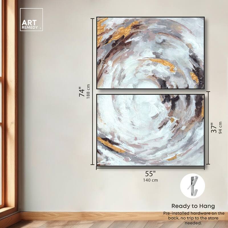 Cyclone Art Canvas Set of 2 by Art Remedy