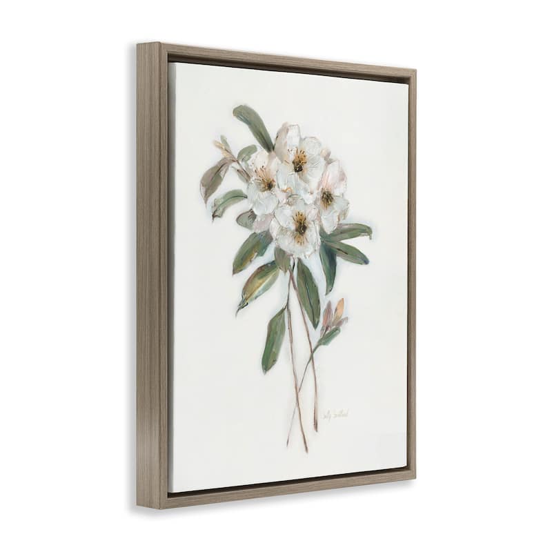 Stupell Flower Sprig Bundle Framed Floater Canvas Wall Art Design By Sally Swatland
