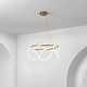 preview thumbnail 4 of 24, Nuvola 25" Contemporary Minimalist 360 Adjustable Silicone Neon Rope Dimmable Integrated LED Chandelier, by JONATHAN Y