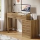 preview thumbnail 14 of 21, Modern Wood Computer Desk with 5-drawer for Home Office