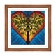 preview thumbnail 16 of 18, iCanvas "Heart With Blossoming Tree Of Life Inside On Blue Background" by Valery Rybakow Walnut - 16x16x1
