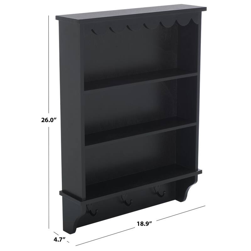 SAFAVIEH Home Haven 3 Hook Wall Rack - 19"W x 5"D x 26"H
