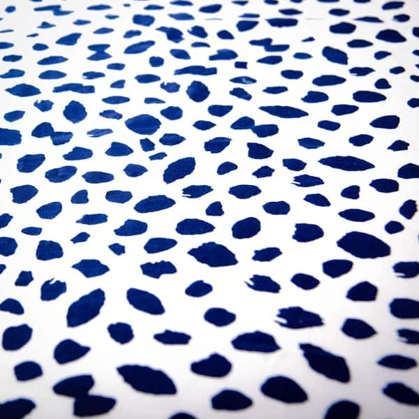 slide 2 of 8, Rizzy Home Ink Dot Cotton Fitted Cribsheet - 28" X 52" Navy