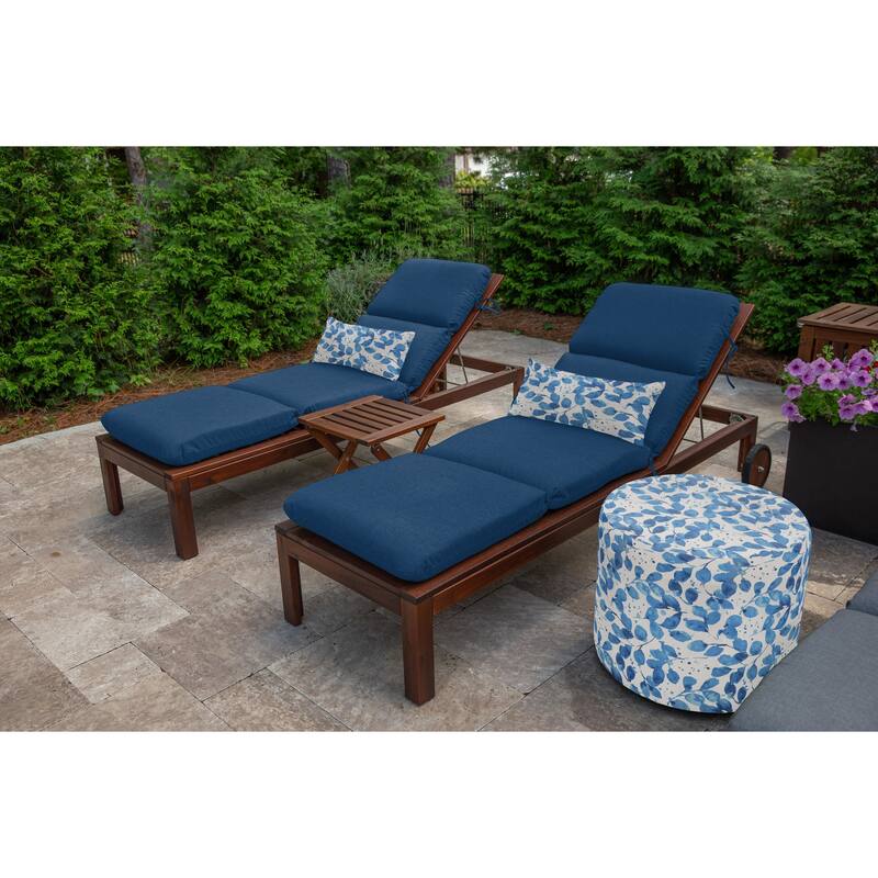 Casual Cushion Floral 1-Piece Indoor/Outdoor Lumbar Pillow, 19"W x 12"L, Grove Taupe