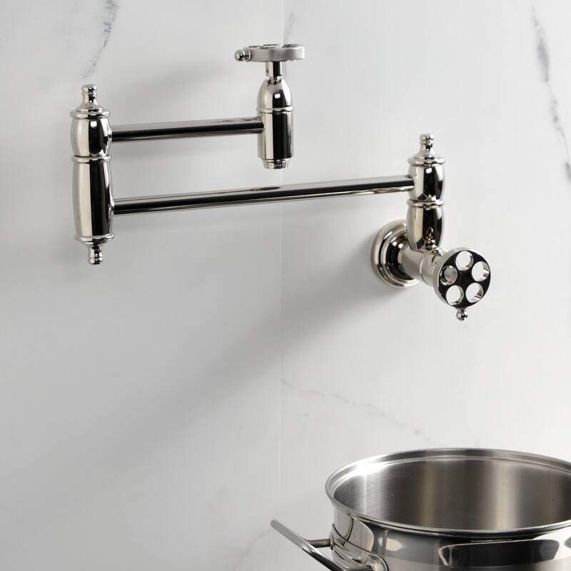 Wendell Two-Handle 1-Hole Wall Mount Pot Filler Faucet