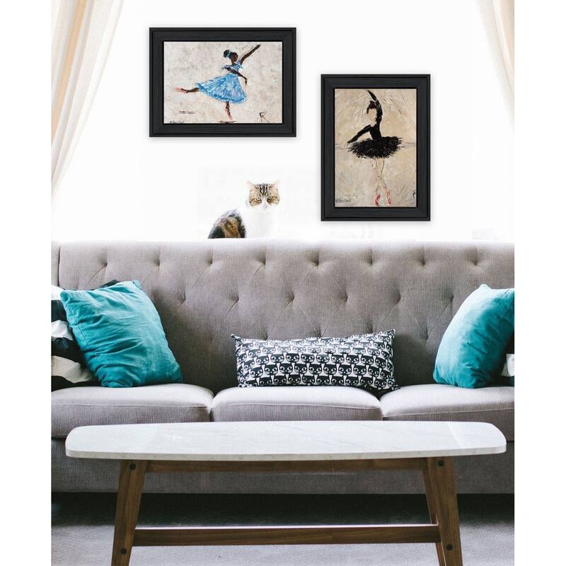 Trendy Decor 4U "Ballerina Collection" Printed Framed Wall Art by Roey Ebert