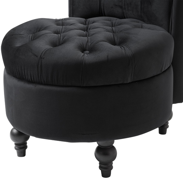Black plush hotsell chair