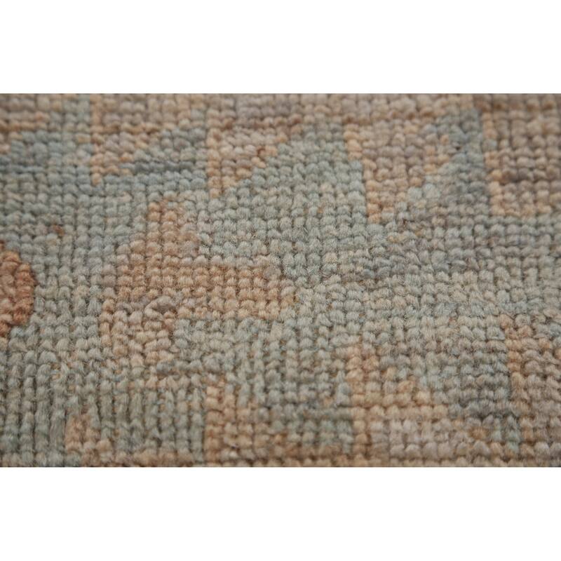 Hand Knotted Oriental 100% Wool Carpet Transitional All-Over Greys & Charcoal Oushak Area Rug - 9' 8'' X 8' 4''