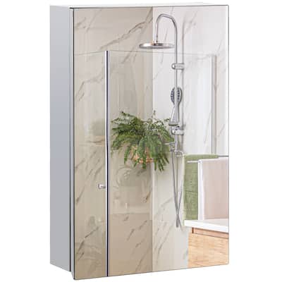 kleankin Wall-Mounted Medicine Cabinet with Mirror
