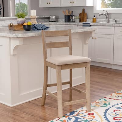 Piedmont Greywash Wooden 25-Inch Tribeca Counter Stool