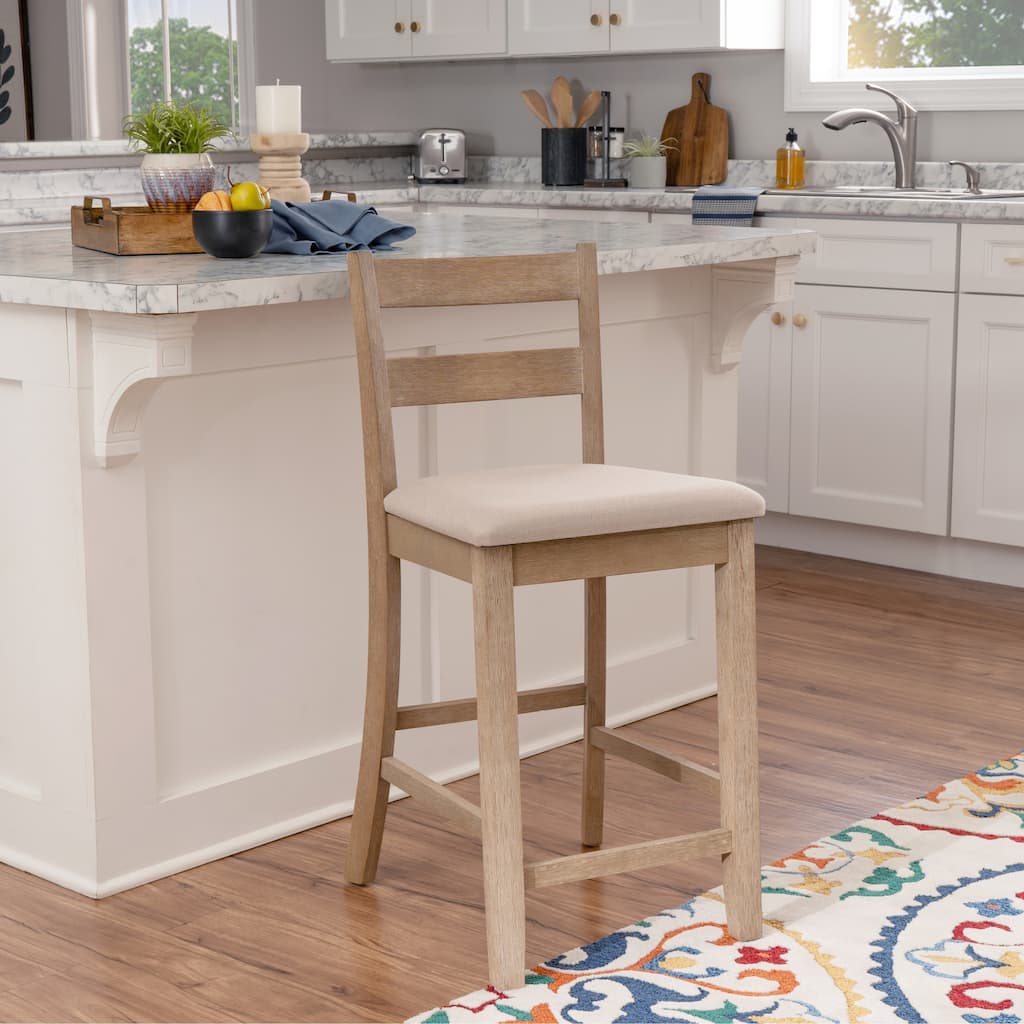 Piedmont Greywash Wooden 25-Inch Tribeca Counter Stool