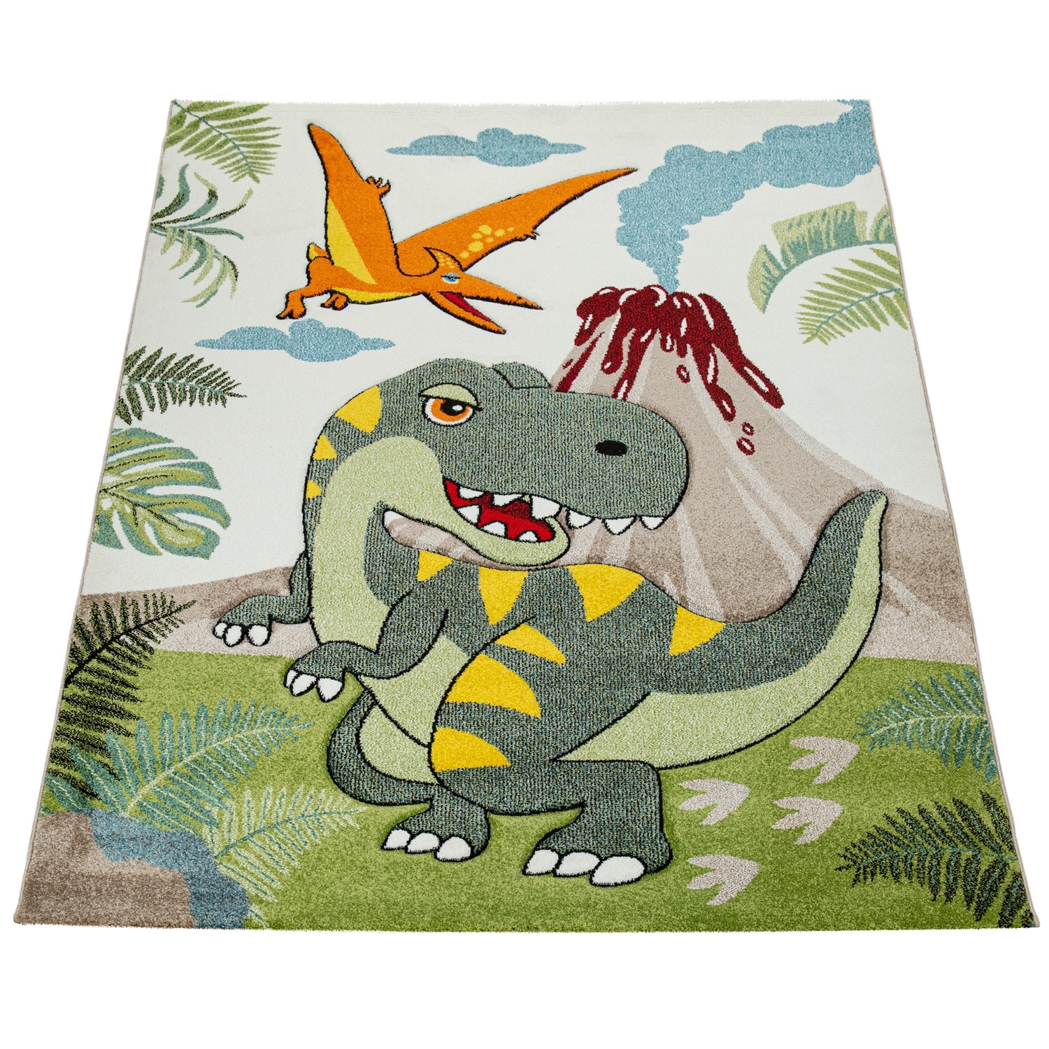  Paco Home Alfombra infantil Jurresic World T-Rex Dinosaur  Jungle en verde, tamaño: 4 pies 7 pulgadas x 6 pies 7 pulgadas : Hogar y  Cocina