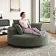 preview thumbnail 77 of 89, GDFStudio - Lavelle Corduroy 360 Degree Swivel Chair Fluffy Modern Sleeper