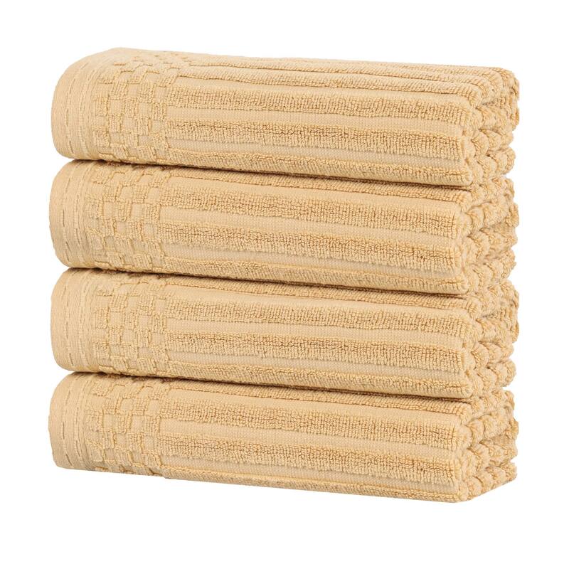 Superior Soho Ribbed Cotton Hand Towel Set of 4