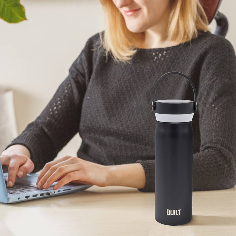 Built 20Oz Stainless Steel Cascade Tumbler with Handle Lid