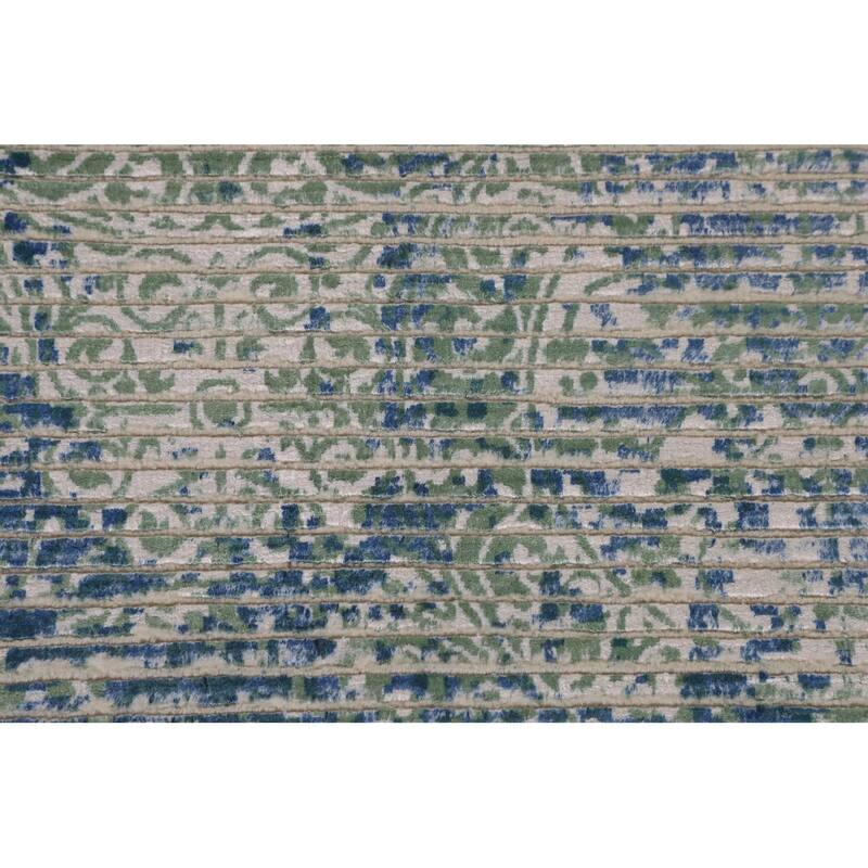 Abstract Area Rug Hand-Knotted Modern Wool Carpet - 5'5"x 7'10"