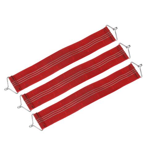 3x Gravity Chair Belts Zero Gravity Reinforced Belt Recliner Accessory - Red