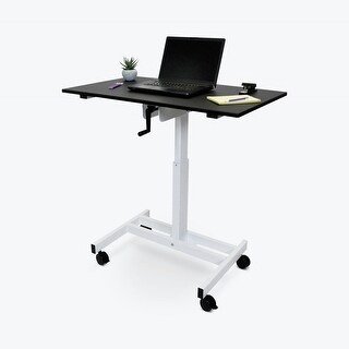 Luxor pneumatic adjustable height outlet standing desk spn