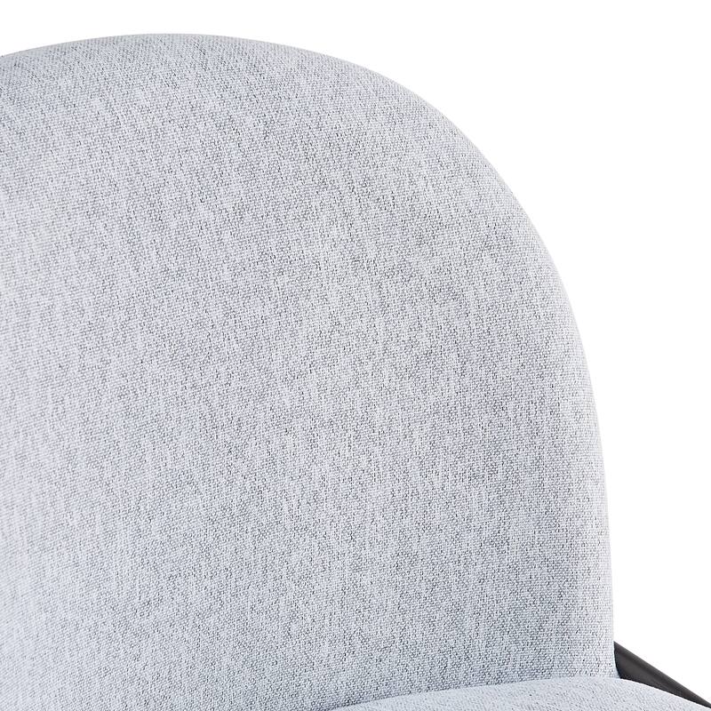 Fabric Upholstered Bar Stools Set of 2, Kitchen Island Chairs with Curved Backrest, Breakfast Bar Chairs with Metal Footrest