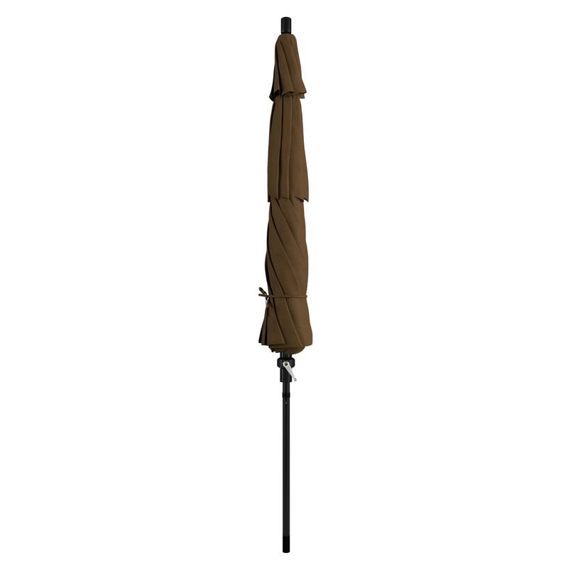 California Umbrella 11' Rd. Alum/Fiberglass Rib Patio Umb,Crank Lift/Collar Tilt, Dbl Wind Vent, Black Finish, Sunbrella Fabric