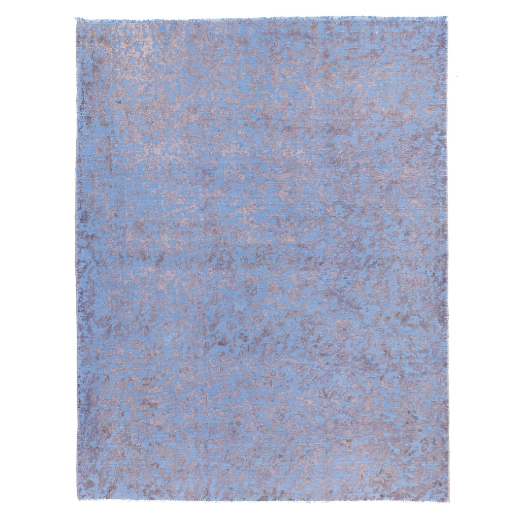 ECARPETGALLERY Hand-knotted Color Transition Blue Wool Rug - 4'2 x 5'6