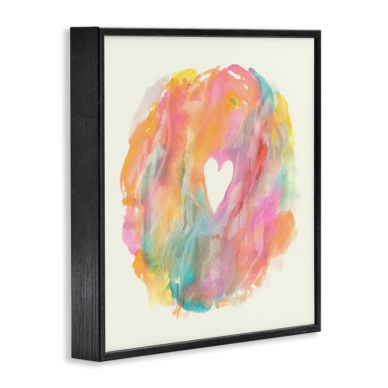 Stupell Abstract Heart Shape Fluid Mixed Pastels Painting Framed Wall Art, Design by Elvira Errico - Multi