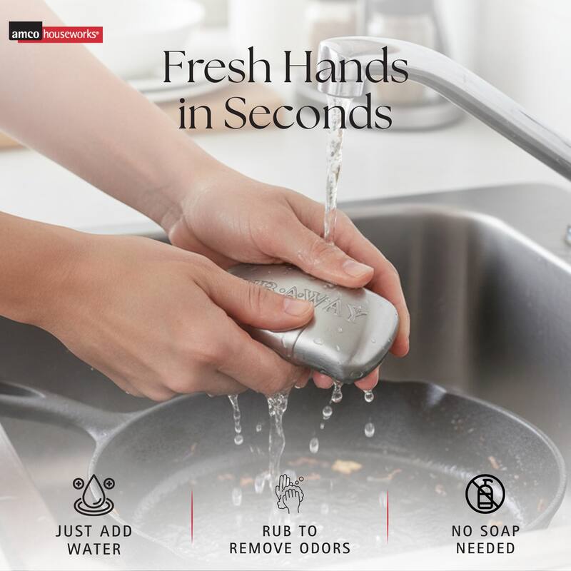 Amco Set of 2 Rub a Way Bars - Silver - 4 x 2.25 in & 3.1 x 0.7 in