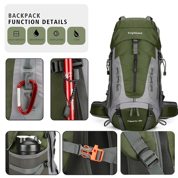 60L Hiking Backpack Men Women Camping Backpack Waterproof Backpacking Mountaineering Climbing Daypack (Lake Blue) - Bed Bath & Beyond - 40365515 60L Hiking Backpack Men Women Camping Backpack Waterproof Backpacking Mountaineering Climbing Daypack (Lake Blue) - Bed Bath & Beyond - 40365515