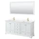 Option White, Gold Trim, White Cultured Marble Top