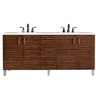 James Martin Vanities Metropolitan 72" Double Vanity, American Walnut