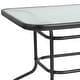 preview thumbnail 10 of 30, Rectangular Glass Metal Patio Table with Umbrella Hole