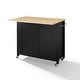 preview thumbnail 9 of 31, Savannah Wood Top Drop Leaf Kitchen Island/Cart - 30"d x 42"w x 37"h